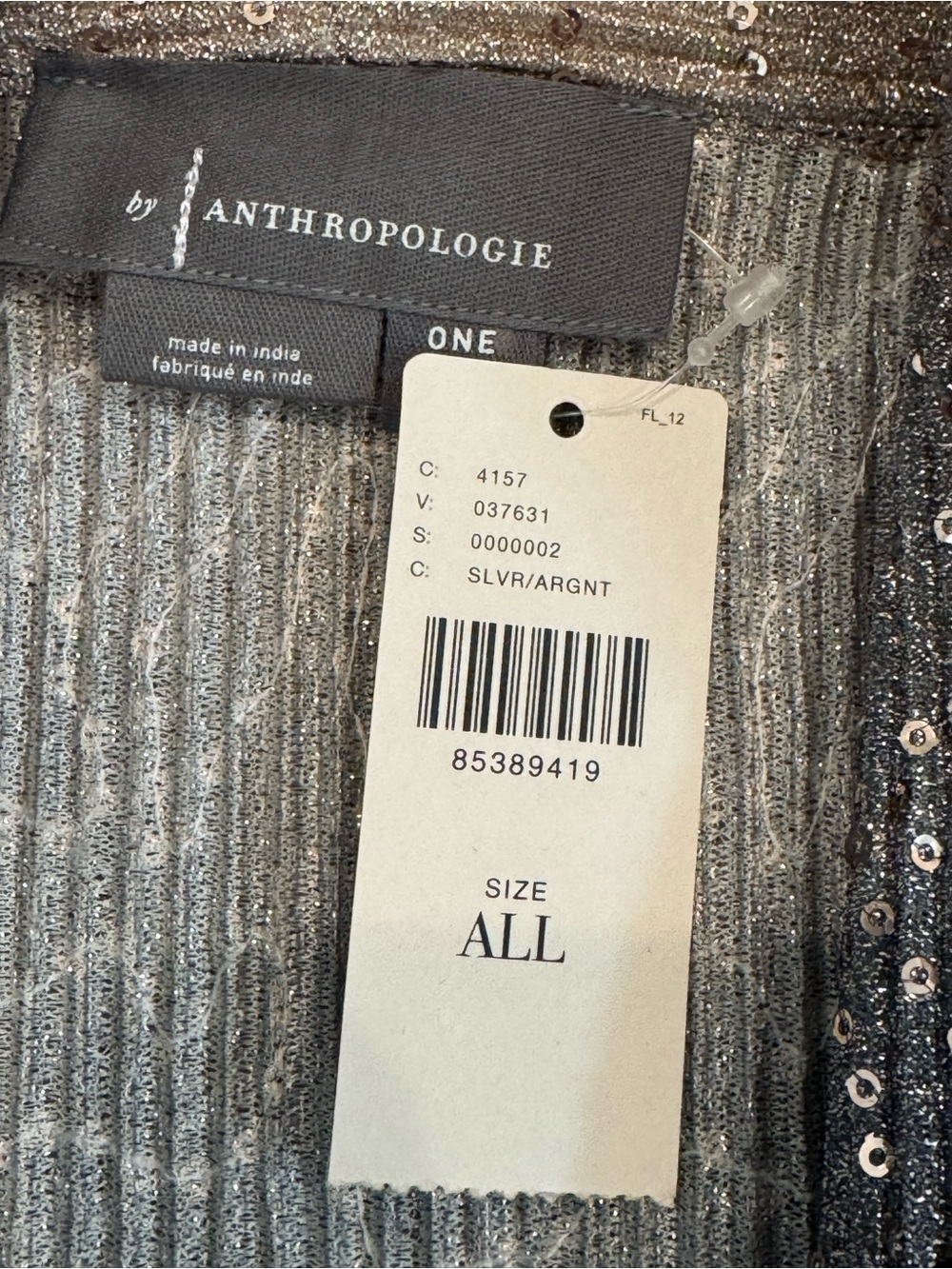 Anthropologie Ombré Shine Sequin Duster Kimono Cardigan Boho Glam Metallic NWT - Picture 6 of 7